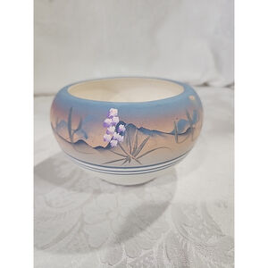Hand-painted Pottery Bowl By New West Pottery, 3"t X 4.75"w, Excellent Condition